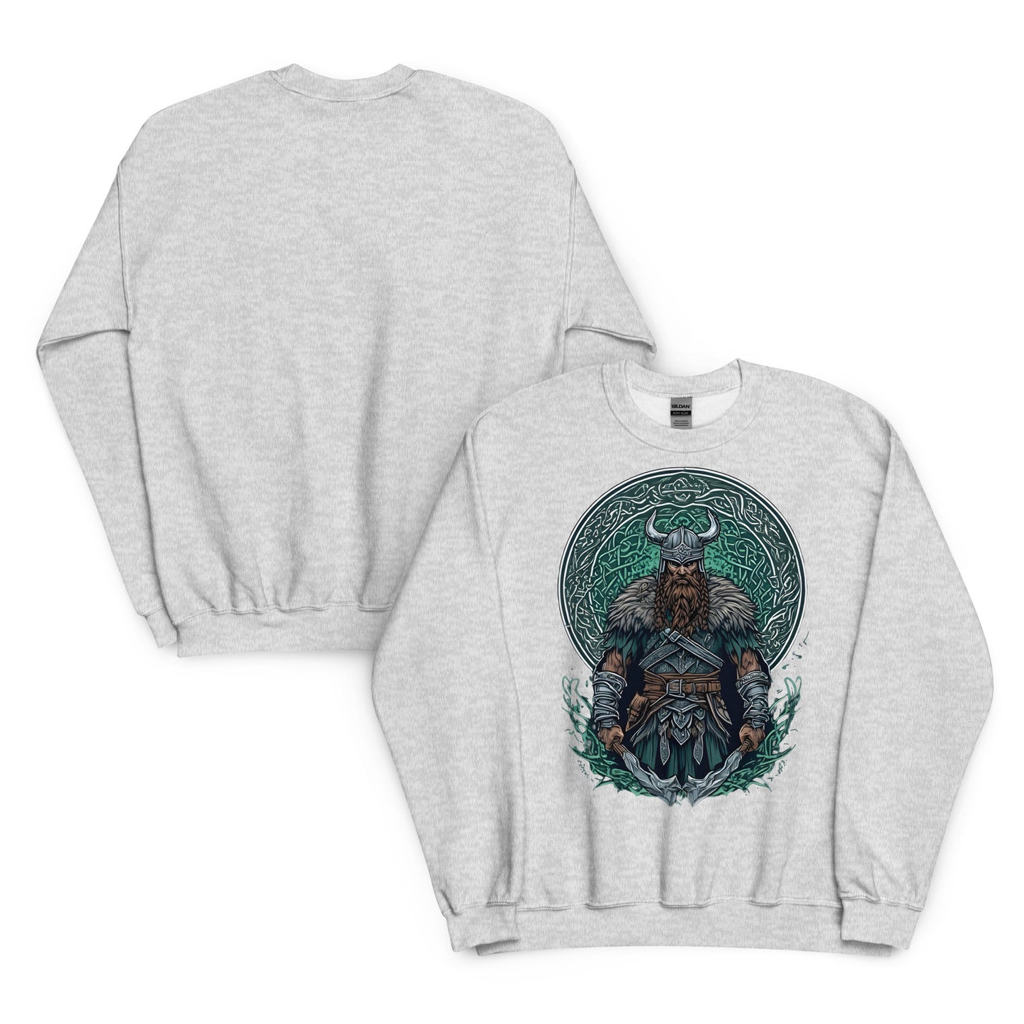 Norse Viking Warrior Graphic Crewneck Sweatshirt