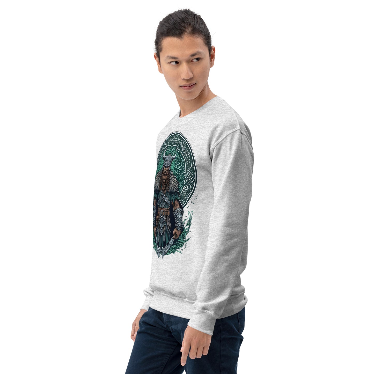 Norse Viking Warrior Graphic Crewneck Sweatshirt