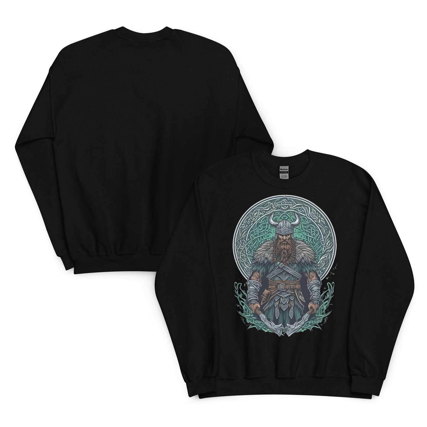 Norse Viking Warrior Graphic Crewneck Sweatshirt