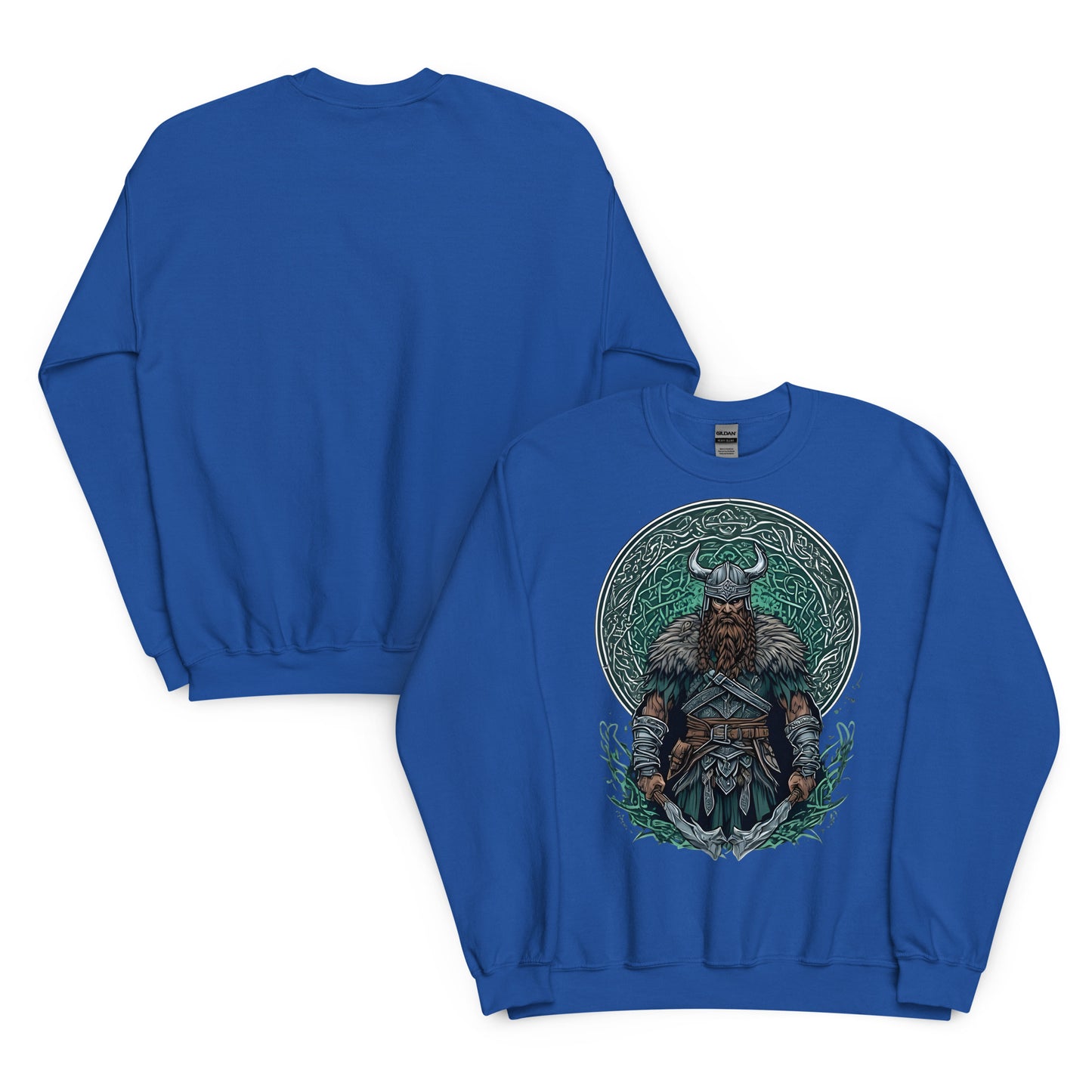 Norse Viking Warrior Graphic Crewneck Sweatshirt