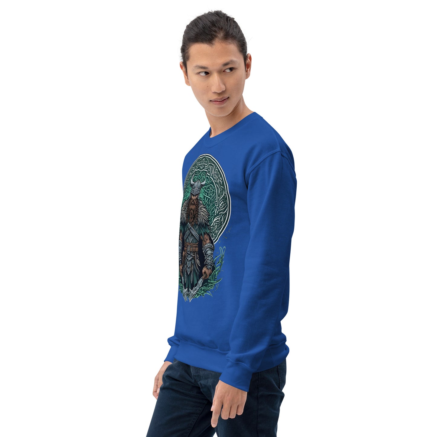 Norse Viking Warrior Graphic Crewneck Sweatshirt