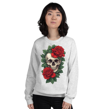 Skull & Roses Tattoo Art Crewneck Sweatshirt