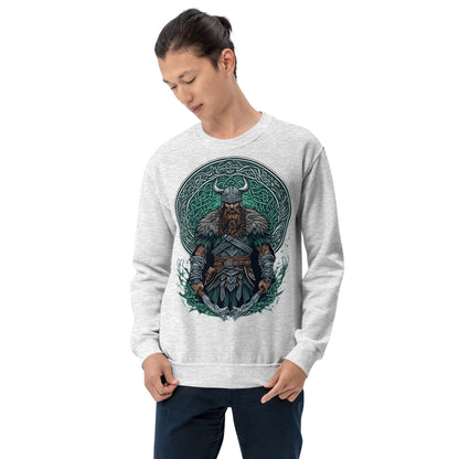 Norse Viking Warrior Graphic Crewneck Sweatshirt