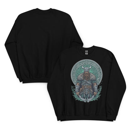 Norse Viking Warrior Graphic Crewneck Sweatshirt