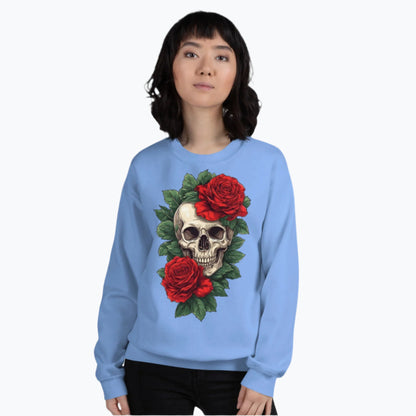 Skull & Roses Tattoo Art Crewneck Sweatshirt